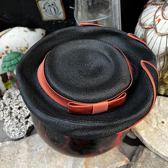 Vintage 1940’s New York Union Made Gibbe Pillbox Hat main image 4